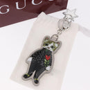 GUCCI GG Supreme Yuko Higuchi Boris Charm PVC Gray Auth 185848SM-11