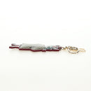 GUCCI GG Supreme Higuchi Yuko Bo Key Holder PVC Bordeaux Gold Auth 185850SM-12