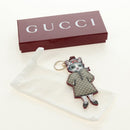 GUCCI GG Supreme Higuchi Yuko Bo Key Holder PVC Bordeaux Gold Auth 185850SM-16
