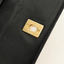 CHANEL Matelasse Chain Shoulder Bag Lamb Skin Gold Black CC Auth 185851SM-24