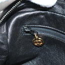 CHANEL Matelasse Chain Shoulder Bag Lamb Skin Gold Black CC Auth 185851SM-30