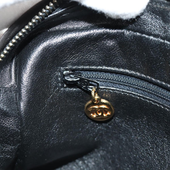 CHANEL Matelasse Chain Shoulder Bag Lamb Skin Gold Black CC Auth 185851SM
