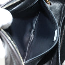 CHANEL Matelasse Chain Shoulder Bag Lamb Skin Gold Black CC Auth 185851SM-31
