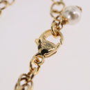 CHANEL Necklace metal Gold CC Auth 185852M-13
