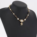 CHANEL Necklace metal Gold CC Auth 185852M-14