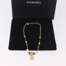 CHANEL Necklace metal Gold CC Auth 185852M-15