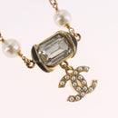 CHANEL Necklace metal Gold CC Auth 185852M-3