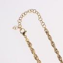 CHANEL Necklace metal Gold CC Auth 185852M-7