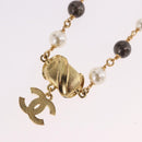 CHANEL Necklace metal Gold CC Auth 185852M-9