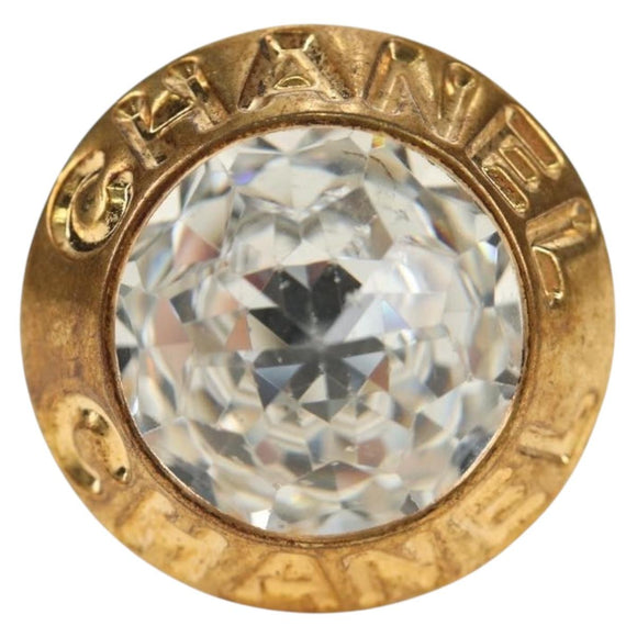 CHANEL Earring metal Gold CC Auth 185854M
