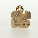 CHANEL Earring metal Beige CC Auth 185855M-10