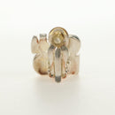 CHANEL Earring metal Beige CC Auth 185855M-11