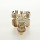 CHANEL Earring metal Beige CC Auth 185855M-12