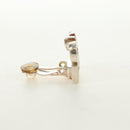 CHANEL Earring metal Beige CC Auth 185855M-14