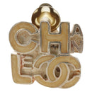 CHANEL Earring metal Beige CC Auth 185855M-2