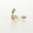 CHANEL Earring metal Beige CC Auth 185855M-5