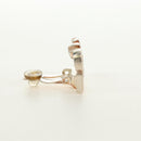 CHANEL Earring metal Beige CC Auth 185855M-6
