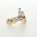 CHANEL Earring metal Beige CC Auth 185855M-8