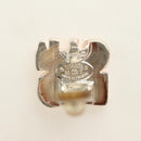 CHANEL Earring metal Beige CC Auth 185855M-9