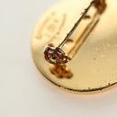 CHANEL Brooch metal Gold CC Auth 185856M-11