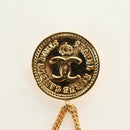 CHANEL Brooch metal Gold CC Auth 185856M-5