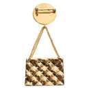 CHANEL Brooch metal Gold CC Auth 185856M-6