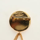 CHANEL Brooch metal Gold CC Auth 185856M-9