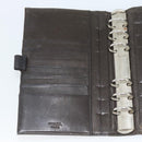 PRADA Agenda Day Planner Cover Nylon Khaki Silver Auth 185858-18
