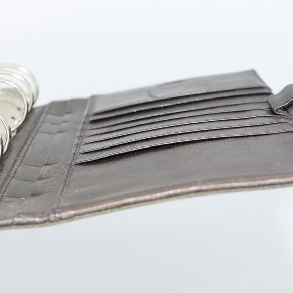 PRADA Agenda Day Planner Cover Nylon Khaki Silver Auth 185858