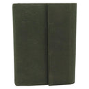 PRADA Agenda Day Planner Cover Nylon Khaki Silver Auth 185858-2