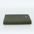 PRADA Agenda Day Planner Cover Nylon Khaki Silver Auth 185858-4