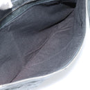 BALENCIAGA Classic Clip Clutch Bag Leather Khaki Silver Auth 185859-11