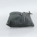 BALENCIAGA Classic Clip Clutch Bag Leather Khaki Silver Auth 185859-4