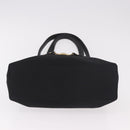 VERSACE Shoulder Bag Nylon Black Gold Auth 185860-6