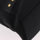 VERSACE Shoulder Bag Nylon Black Gold Auth 185860-9