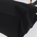 VERSACE Shoulder Bag Nylon Black Gold Auth 185860-17