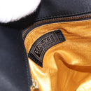 VERSACE Shoulder Bag Nylon Black Gold Auth 185860-10
