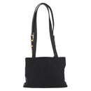 VERSACE Shoulder Bag Nylon Black Gold Auth 185860-2
