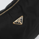 PRADA Shoulder Bag Nylon Black Gold Auth 185861V-14