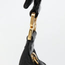 PRADA Shoulder Bag Nylon Black Gold Auth 185861V-15