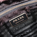 PRADA Shoulder Bag Nylon Black Gold Auth 185861V-17