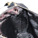 PRADA Shoulder Bag Nylon Black Gold Auth 185861V-19