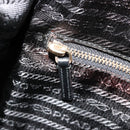 PRADA Shoulder Bag Nylon Black Gold Auth 185861V-21