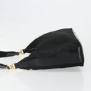 PRADA Shoulder Bag Nylon Black Gold Auth 185861V-5