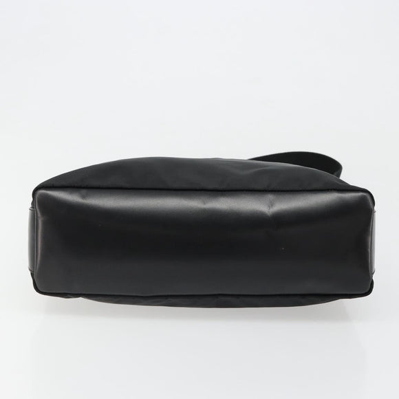 PRADA Shoulder Bag Nylon Black Gold Auth 185861V