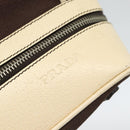 PRADA Hand Bag Canvas Brown Auth 185862-18