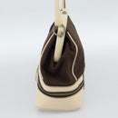PRADA Hand Bag Canvas Brown Auth 185862-4