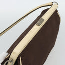 PRADA Hand Bag Canvas Brown Auth 185862-6