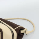 PRADA Hand Bag Canvas Brown Auth 185862-8