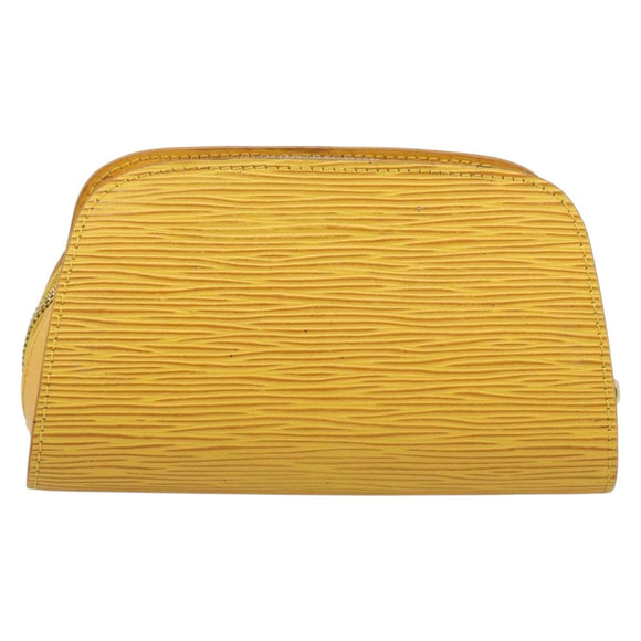 LOUIS VUITTON Epi Dauphine PM Pouch Yellow M48449 LV Auth 185864